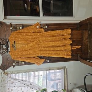 Boo Hoo plus sz 24 super cure wrap top swing dress